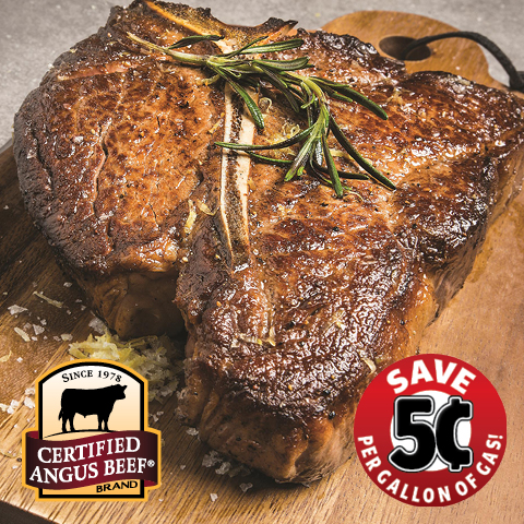 Certified Angus Beef Porterhouse or T-Bone Steaks